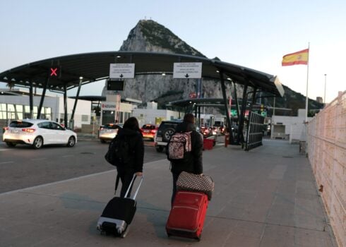 Two Moroccan men stopped by Spanish border guards trying to enter Gibraltar with €50k 'in various currencies' hidden in their car
